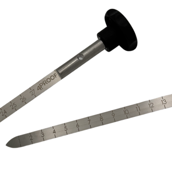 Preview: 4proof Flach-Elektrodenpaar 300 mm mit cm-Skala Einsteck-Elektrodenspitzen - incl. Griffstück