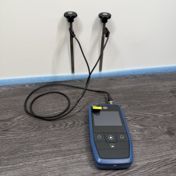 Anwendungsbeispiel Gann Gerät mit Messkabel an Elektrode