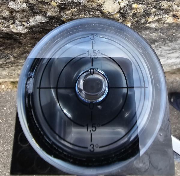 Neigungsmonitor Skala für die Ablesung