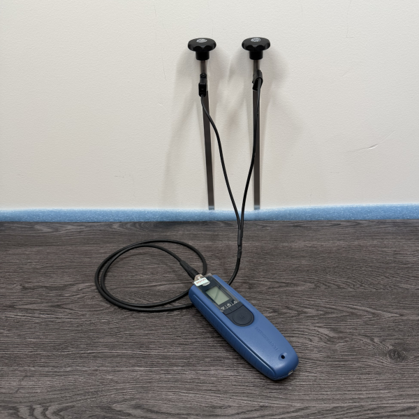 Anwendungsbeispiel Gann Gerät mit Messkabel an Elektrode